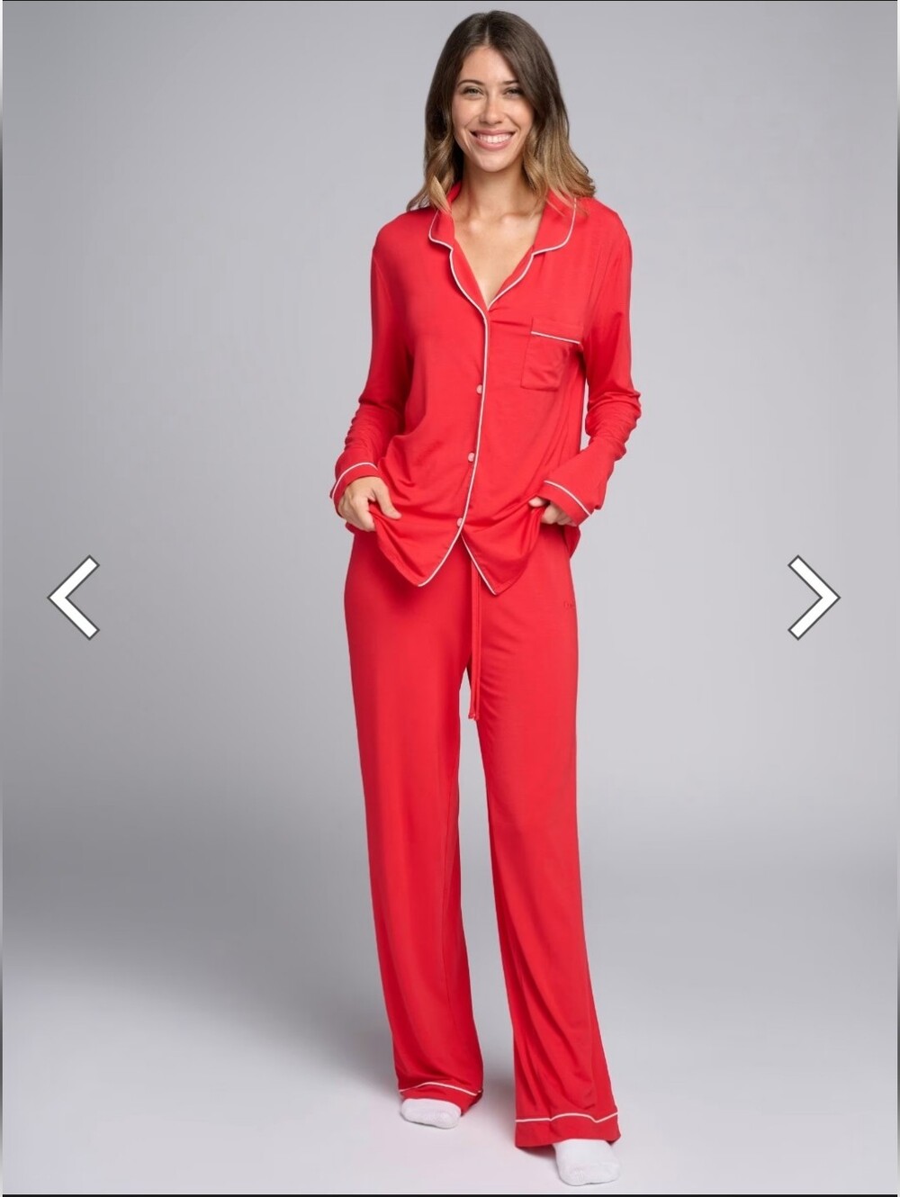 #346. Luna Lounge Long-Sleeve Pant PJ Set. $120 MSRP